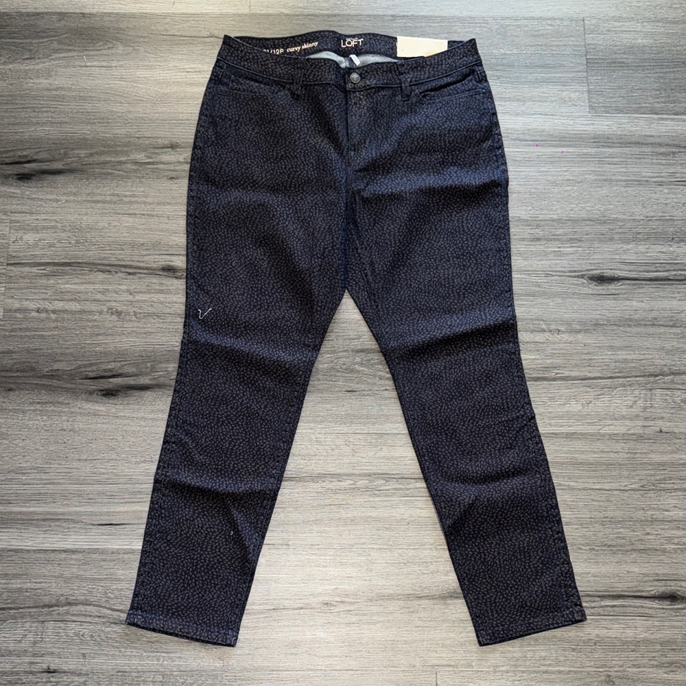 LOFT Black Patterned Pants